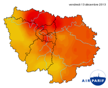 carte de pollution île de france